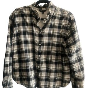 Women’s Black and White Plaid Shirt